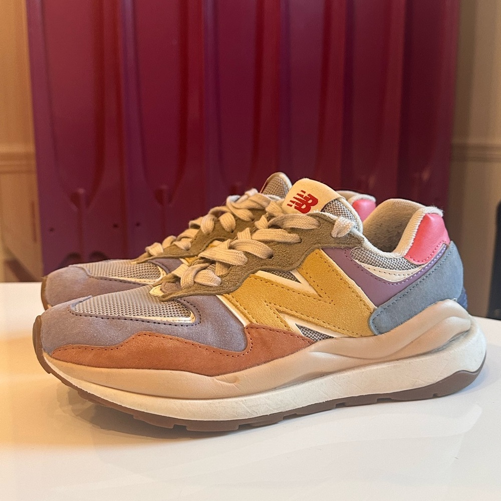 New Balance Pastel Sneakers with Yellow and Pink Accents